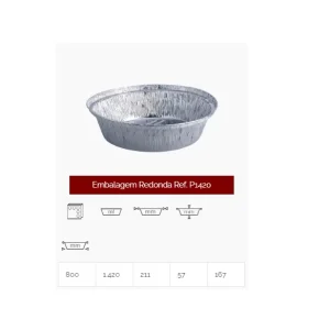 Embalagens Aluminio Redonda C/Tampa – 1Dose
